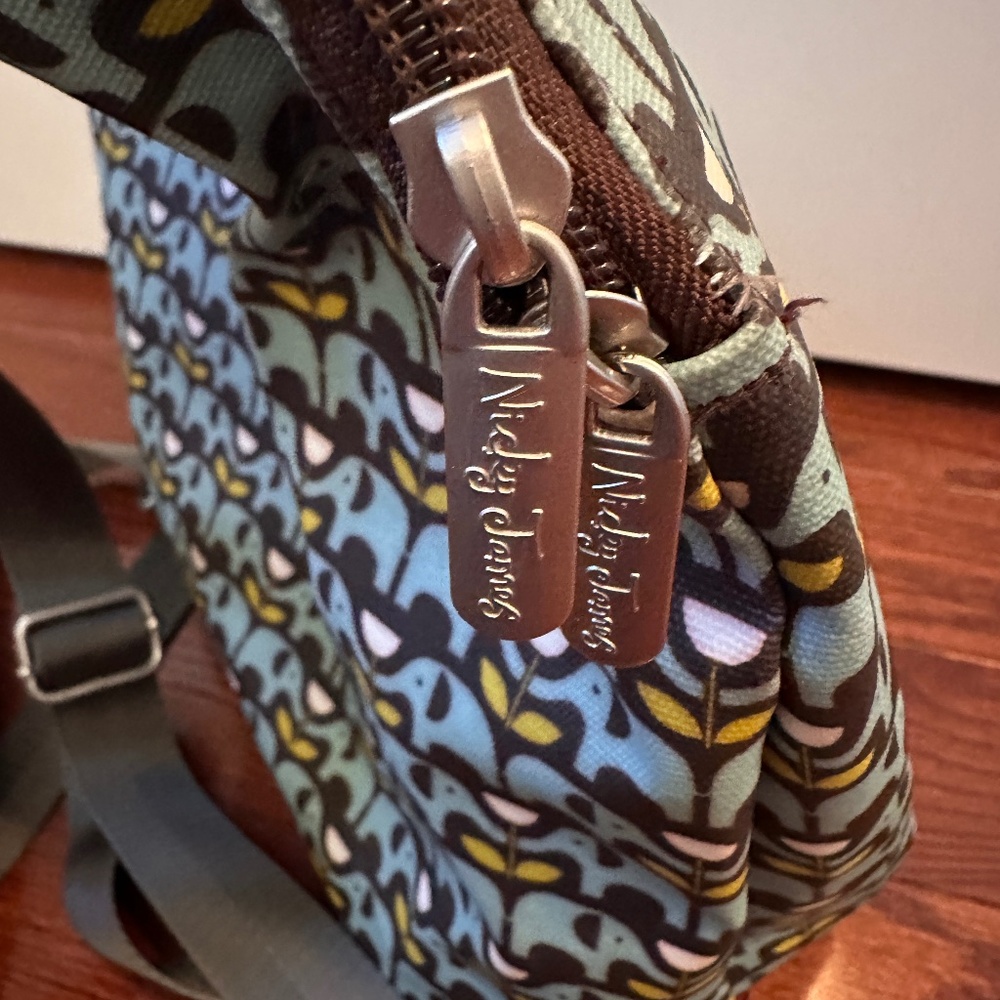 Nicky James EUC Elephant print backpack top handle purse - Picture 7 of 16